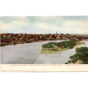   Postcard View of St. Paul, showing Harriet Island, St. Paul Minnesota
