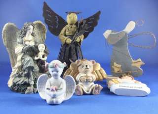 Lot of Angel Figurines Metal Wood Ceramic Bear Ornament  