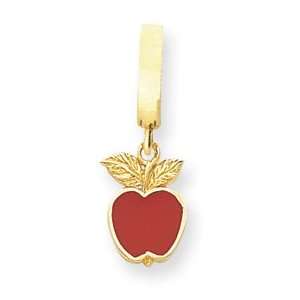   Polished Red Enameled Apple TummyToy Belly Ring   JewelryWeb Jewelry