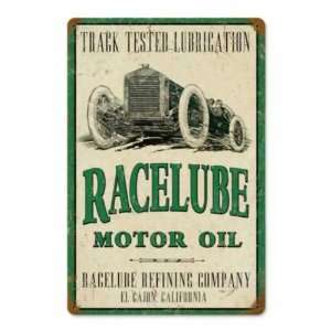  Race Lube Vintage Metal Sign Motor Oil