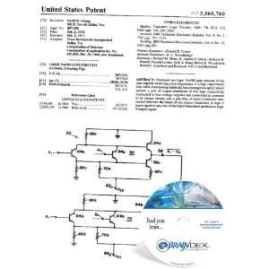    NEW Patent CD for LOGIC NAND GATE CIRCUITS 