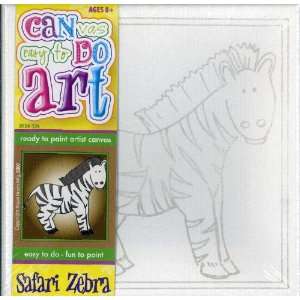  Safari Zebra Childrens Artist Canvas Toys & Games