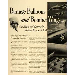   Dirigible Balloons Gas Masks   Original Print Ad