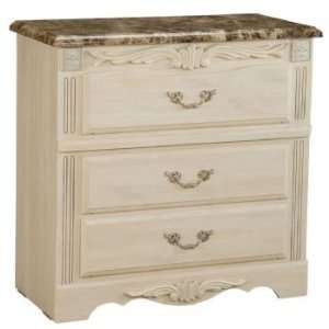  Rococo Bedside Table w/ 3 Drawers