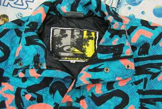 vtg QUIKSILVER Wild Pattern 90s SNOWBOARD JACKET Youth size 16 skiing 