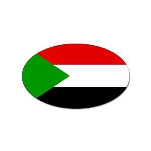  Sudan Flag Oval Magnet