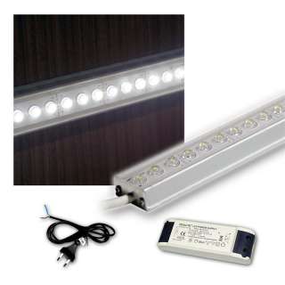 LED Alu Lichtleiste 2m SET pur weiß Unterbauleuchte 12V  