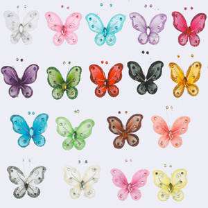   Tulle Nylon Craft BUTTERFLY Glitter Wire Crystal Party Decorations