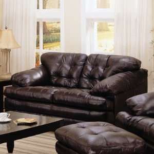   Galaxy Expresso Leather Loveseat in Rich Black Arts, Crafts & Sewing