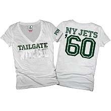   Secret PINK® New York Jets Womens Basic V Neck T Shirt   