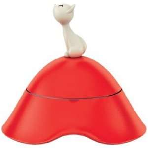  Alessi Mio Cat Bowl with Lid, Red 7, 8.75oz