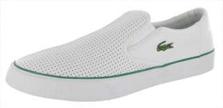 LACOSTE Lyndon Mens Slip On Casual Perforated Leather Sneaker Shoes 