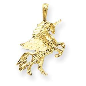 Solid 14k Gold Unicorn Charm Jewelry