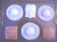 FASHION HATS and PURSES Soap Candy Mold 6 Cavity  