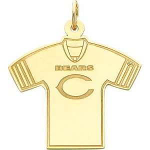    14K Gold NFL Chicago Bears Football Jersey Charm