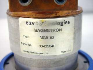 E2V Technologies MG5193 Tunable S Band Magnetron Tube  