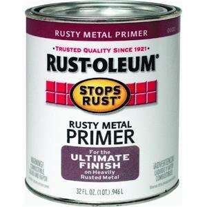 Rust Oleum 7769502 Stops Rust, 32 oz. Quart, Flat Rusty Metal Primer 