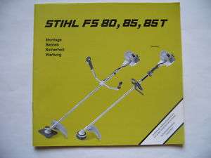 Betriebsanleitung Stihl FS 80 85 85 T ab 2001 Manual  