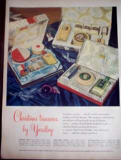 1947 Yardley soap, powder, perfume vintage X Mas Ad  