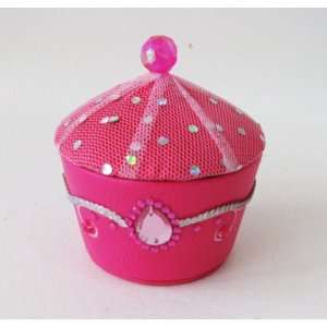  Pink Jeweled Cupcake Trinket Box 