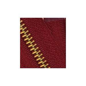   Jacket Zipper YKK #5 Brass ~ Separating ~ 520 Cameo Red (1 Zipper/pack