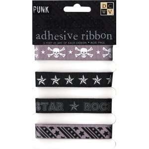   View Themed 5/8 4 Styles/1 Yard Each Adhesive Ribbon, Rockstar/Punk