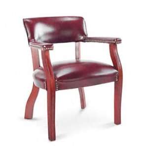 New   Traditional Series Guest Arm Chair, Mahogany Finish 