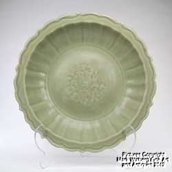 MING Chinese Celadon Pottery Charger, Longquan Kiln, 15/16th Century 