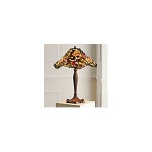  Tiffany Style Floral Petunia Table Lamp with Jewelry Box 