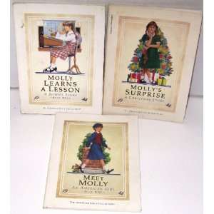 American Girl ~ MOLLY ~ Set of 3 Books (Meet, Learns a Lesson, Suprise 