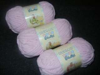 Bernat Baby Blanket Super Bulky Yarn 3 Skeins Baby Pink  