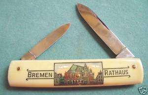 antique pen jack knife souvenir Bremen Rathaus  
