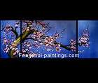 Abstract Art Asian Feng Shui Cherry Blossom Flower Painting 1