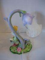 Disney Tinkerbell Flower Glass & Resin Lamp Light 14 in. Tall 9 in 