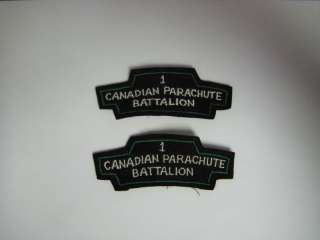 b0382 WWII 1st Canadian Parachute Battalion patch pair  