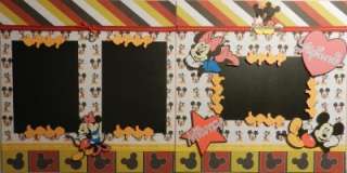 Mickey and Minnie Mouse Premade Scrapbook 12 x 12 Pages  