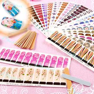   Professional Nail Art Decals Water Stickers Full Cover Tips  