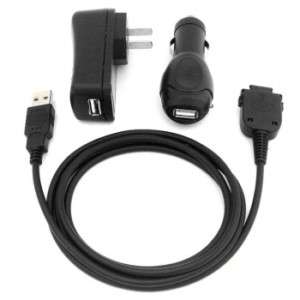 2in1 USB Cable Dell Axim X30 + USB Car + Travel Charger  