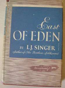 East of Eden   I. J. Singer   Knopf 1st Ed.1939 HC/DJ  