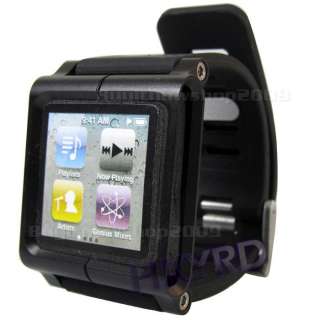 Black Multi Touch Watch Band for iPod Nano 6 6th Aluminum Cover Case 