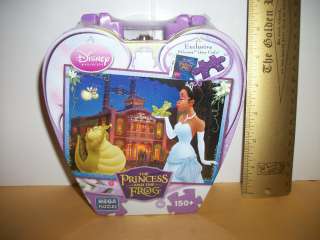 NEW Disney Princesses MEGA Puzzle SET Princess Tiana FROG Kiss TIN 
