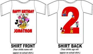 Mickey Mouse and Friends Custom Birthday Shirt  