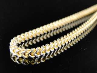   20th 10K YELLOW GOLD FRANCO BOX CUBAN CHAIN NECKLACE MENS 30 INCH 3 MM