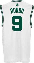 Rajon Rondo Jersey adidas White Replica #9 Boston Celtics Jersey 