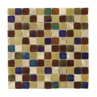   Smokey Suede Glass 12 In. X 12 In. Wall Tile 99138 