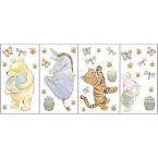 Piece 9 3/4 in. x 16 4/5 in. Multicolored Classic Pooh Wall Applique 