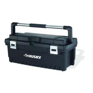 Husky26 in. Long Handle Tool Box with Metal Latches and Removable Tool 