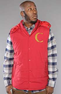 Crooks and Castles The Mens Quilted VestHi Luxe in Scarlet  Karmaloop 