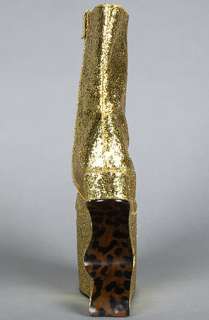 Sole Boutique The Chablis Shoe in Gold Glitter  Karmaloop 