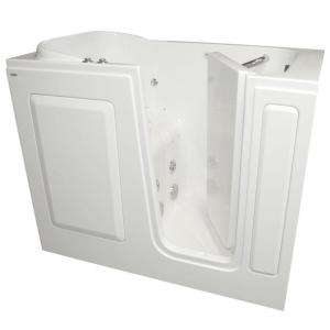   ft. Right Quick Drain Walk In Whirlpool and Air Bath Tub in White